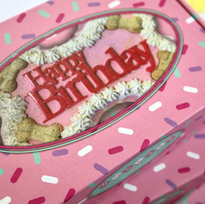 Dog Birthday Cakes | Dog Cake | Dog Birthday Cake | Dog Bone Cake | Dog Bakery | Tan | 9 inch Drip | Peanut Butter Flavo