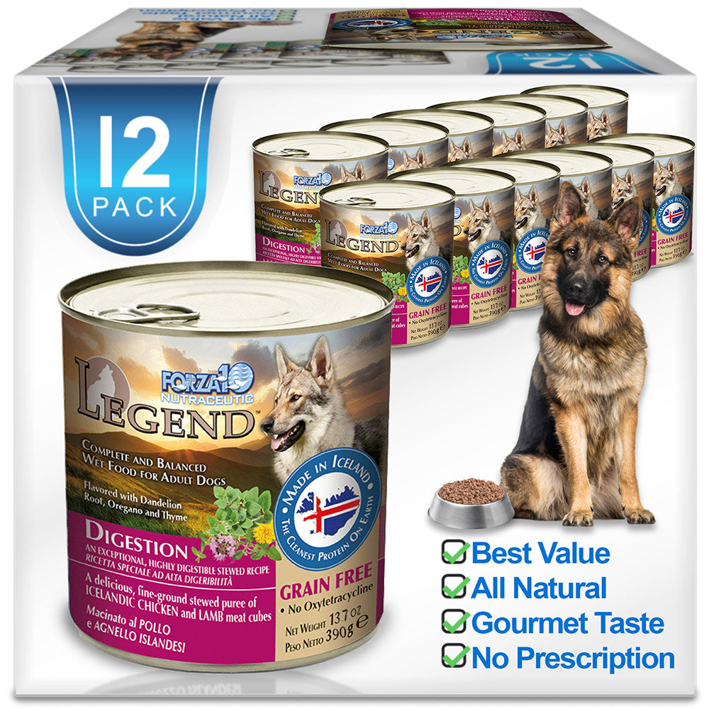 Legend Digestion Wet, Icelandic Chicken & Lamb, Grain-Free Canned Dog Food, 13.7oz. Can