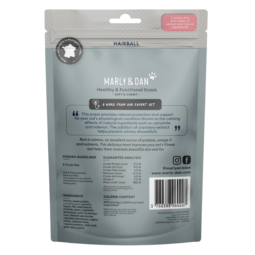 Marly & Dan Hairball Relief Recipe - Salmon Treats for Cats