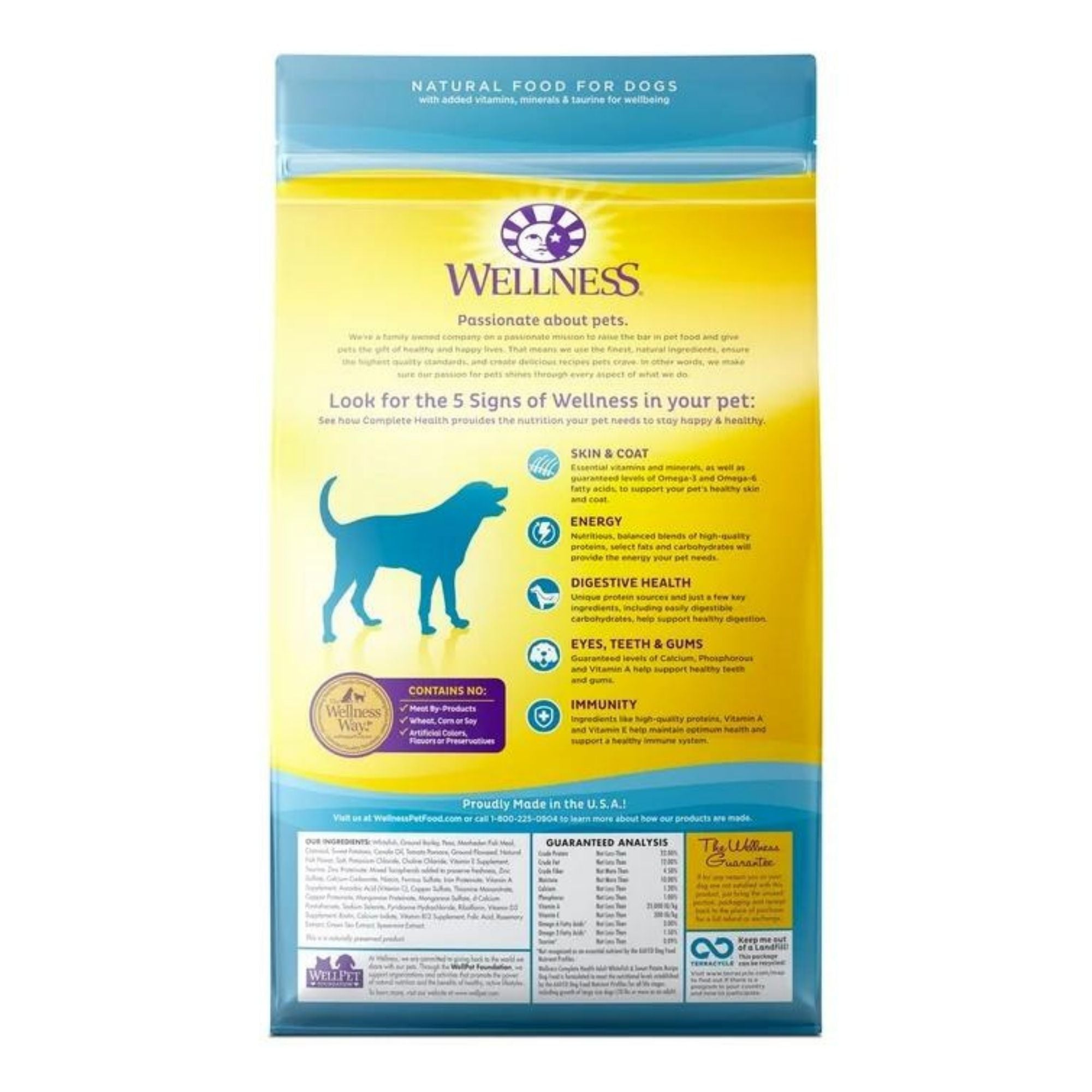 Wellness Dog Whitefish Sweet Potato 5Lb Adult Complete Health