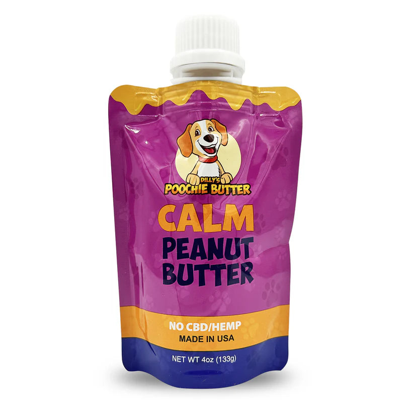 Poochie Butter  Calming Peanut Butter Squeeze Pack 4oz (No CBD)