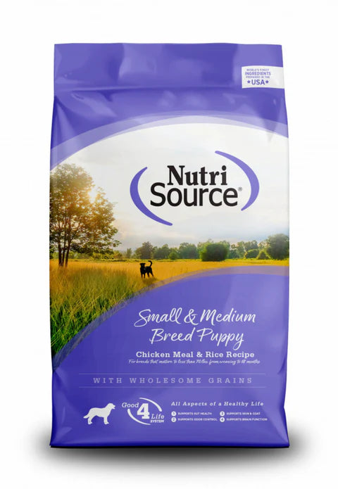 Nutrisource Dog Puppy Small/Medium Breed Chicken & Rice Recipe 5lb
