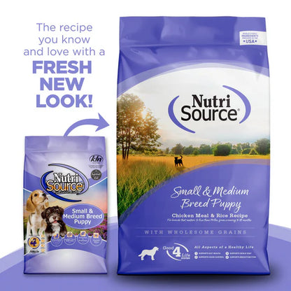 Nutrisource Dog Puppy Small/Medium Breed Chicken & Rice Recipe 5lb