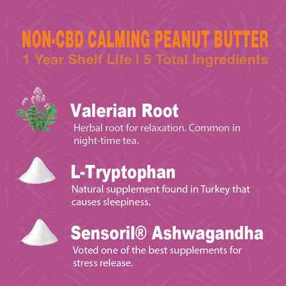 Poochie Butter  Calming Peanut Butter Squeeze Pack 4oz (No CBD)