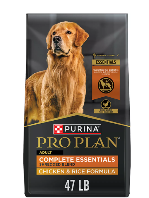Purina® Pro Plan Complete Essentials Shredded Blend Adult Dry Dog Food - Chicken & Rice 47lb