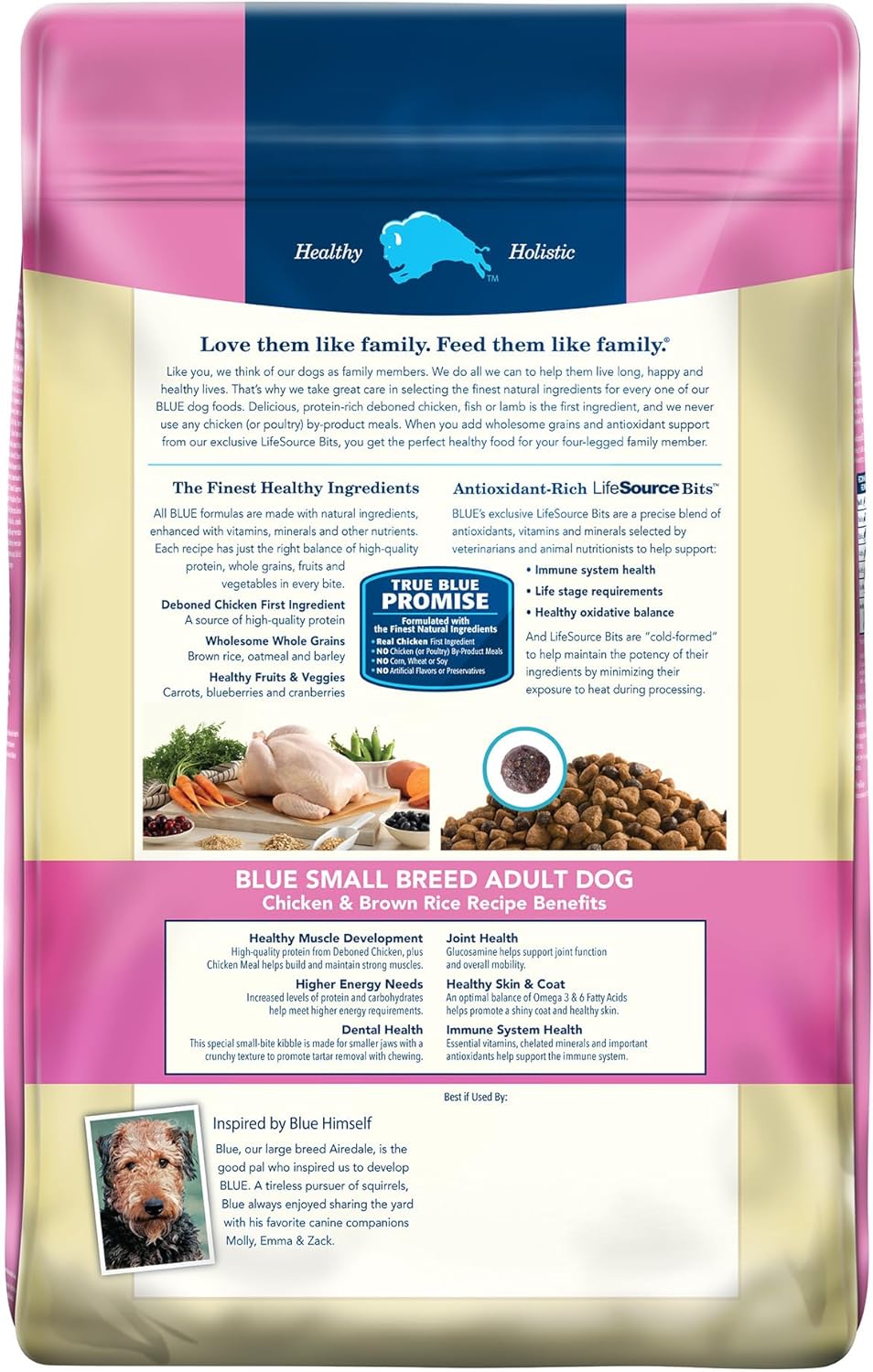 Blue Buffalo Life Protection Formula Adult Small Breed Dry Dog Food, Supports High Energy Needs, Made with Natural Ingredients, Chicken & Brown Rice Recipe