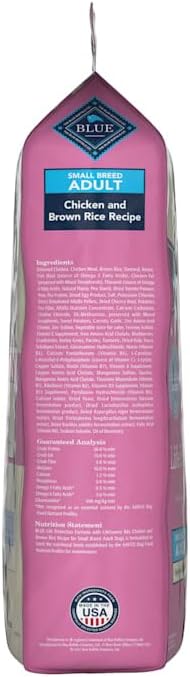 Blue Buffalo Life Protection Formula Adult Small Breed Dry Dog Food, Supports High Energy Needs, Made with Natural Ingredients, Chicken & Brown Rice Recipe