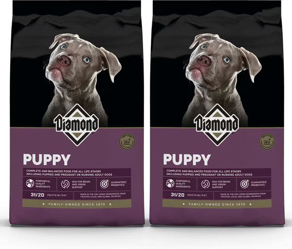Diamond Puppy Formula Dry Dog Food, 40-lb bag, bundle of 2