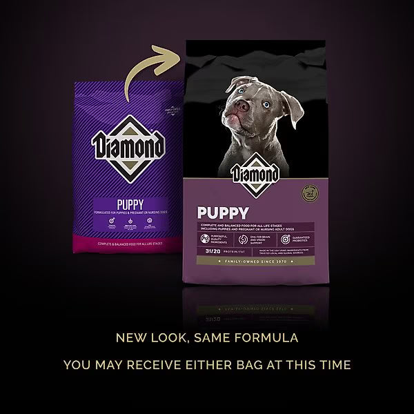 Diamond Puppy Formula Dry Dog Food, 40-lb bag, bundle of 2
